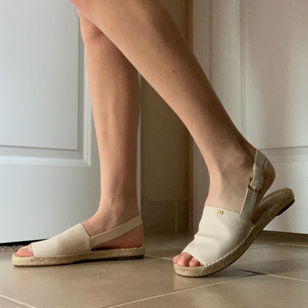 Straw & Leather Michael Kors Sandal